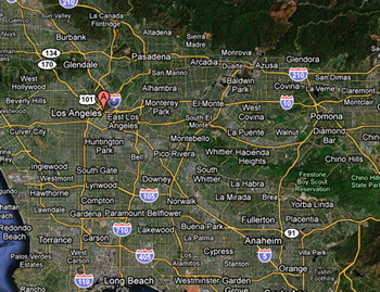 Google maps L.A. freeways